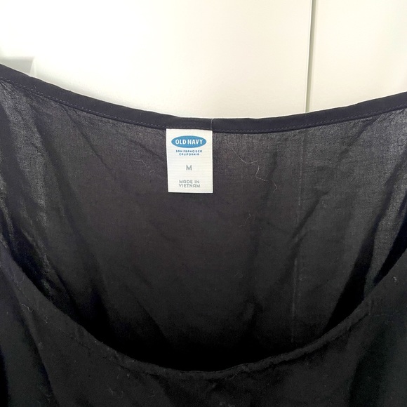 Black Old Navy peplum tank - Picture 2 of 3